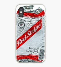 Red Stripe - Crushed Tin iPhone Case