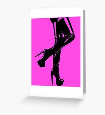 Kinky Stiefel Grußkarte