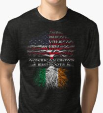 American Grown with Irish Roots Tri-blend T-Shirt