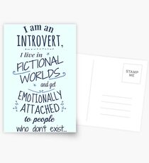 introvert, fictional worlds, fictional characters Postcards