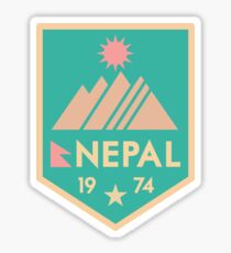 Retro Nepal badge/patch Sticker