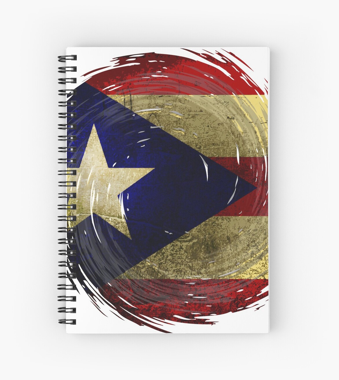 Puerto Rican Flag Inside Hurricane Maria Grunge Graphic Design