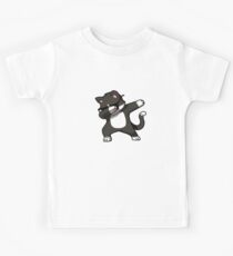Dabbing Cat Funny Shirt Dab Hip Hop Dabbing Kitten Kids T-Shirt
