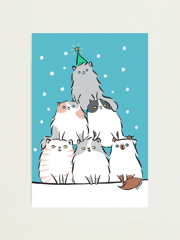 Alternate view of Kitty Cat Christmas Tree Photographic Print