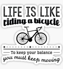Redfool.com Life is like riding a bicycle Sticker