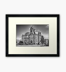 Carroll County (Ohio) Court House in Black & White Framed Print