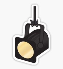 Theater or studio spotlight on roof mount. Sticker