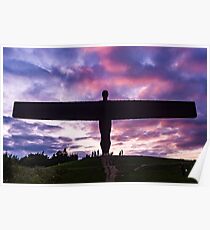 Angel of the North at sunset Poster