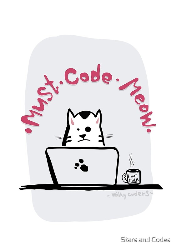 Cat Coder By Tsvetelina Mladenova Redbubble