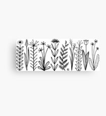 Blumenmuster scharz/weiß / flower pattern Metallbild