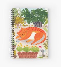 Katze im Gewächshaus Spiral Notebook