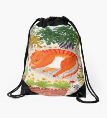 Katze im Gewächshaus Drawstring Bag