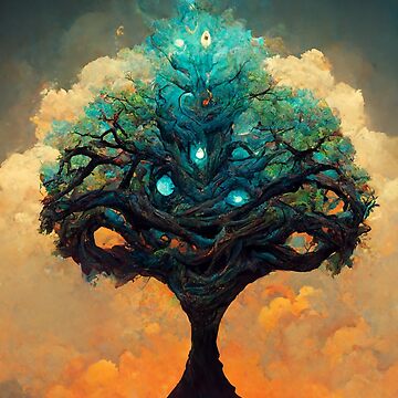 wise mystical tree - 1' Sticker