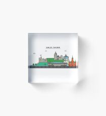 Pays de Galles, Cardiff City Skyline Design Bloc acrylique