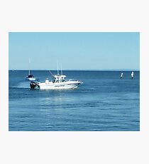 A large boat on its way out to sea for some fishing- Werribee Sth. Photographic Print