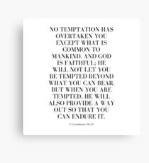 1 Corinthians 10:13 Canvas Print
