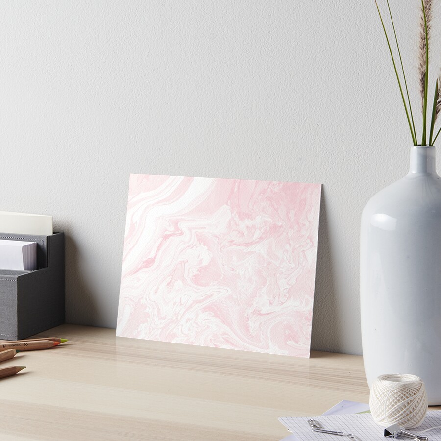 BLUSH MARBLE Art Board Print