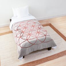 Rose Gold Blume des Lebens Tagesdecke