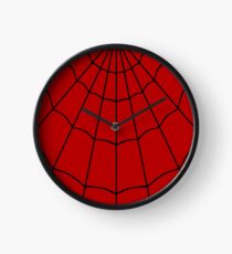 Spider Web - Red Clock