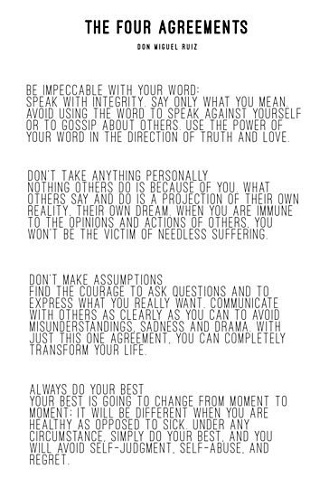 The Four Agreements Photographic Prints