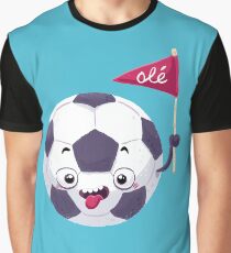 Football Face Grafik T-Shirt