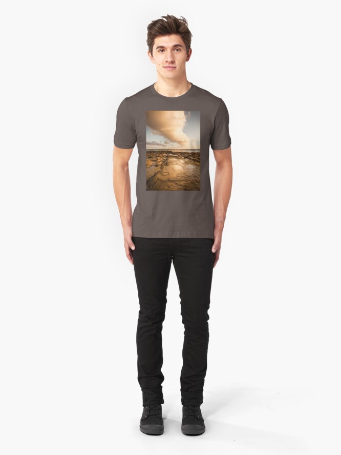Alternate view of Rocky beach at tip of Borneo Slim Fit T-Shirt