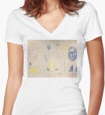 Oliver's "Ninja Light" Women's Fitted V-Neck T-Shirt