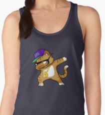 Dabbing Cat Funny Shirt Dab Hip Hop Dabbing Kitten Women's Tank Top
