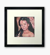 Acrylic female portrait Framed Print