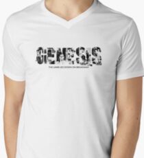 Camiseta para hombre de cuello en v Génesis - El cordero se acuesta en Broadway