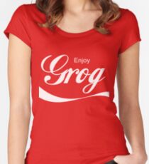 Grog Tailliertes Rundhals-Shirt