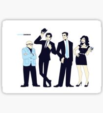 White Collar - the crew Sticker