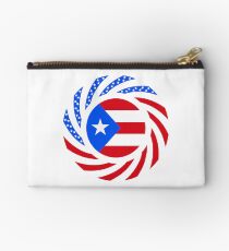 Puerto Rican American Multinational Patriot Flag Series Zipper Pouch