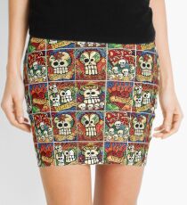 Day of the Dead Sugar Skulls Mini Skirt