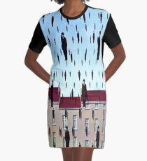 Golconda by René Magritte Graphic T-Shirt Dress