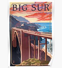 Vintage Travel Poster – Big Sur, California Poster