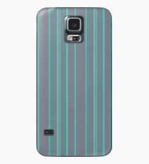 Turquoise gray awning stripe pattern Case/Skin for Samsung Galaxy