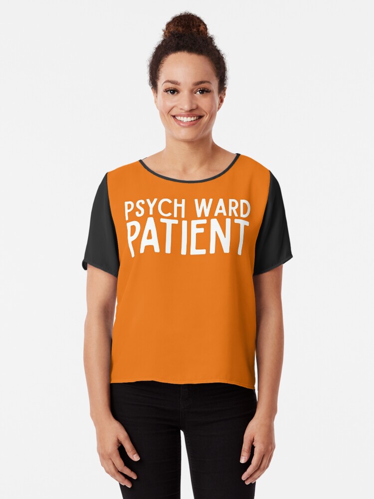 Psych Ward Patient Easy Halloween Costume T Shirt By Bkfdesigns