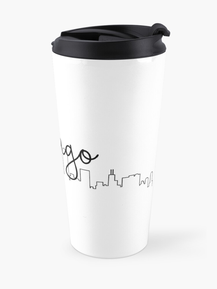 Vista alternativa de Taza de viaje Chicago Skyline