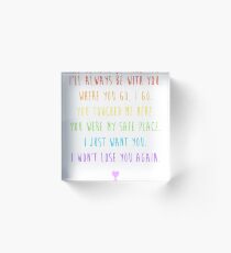 Femslash Ship Quotes (For Charity) Acrylic Block