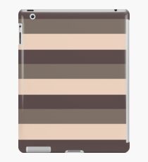 Taupe monochromatic color block stripe pattern iPad Case/Skin