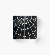 Spider Web - Black Acrylic Block
