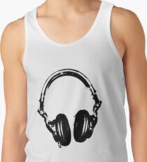 DJ Headphones Stencil Style Tank Top