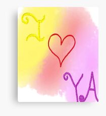 I <3 YA Canvas Print