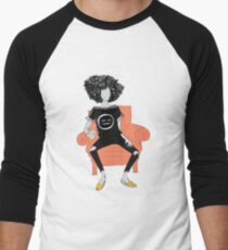Sie sitzt und sie schluckt. Baseballshirt für Männer