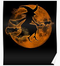 Halloween - Funny Spooky Scary Witch Party T-shirt Poster