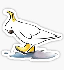 Cockatoo Rain Shoes Sticker