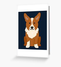 Niedlicher Corgi-Welpen-Digital-Entwurf Grußkarte