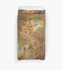 OLD WORLD globe map Duvet Cover