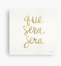 Whatever Will Be, Will Be (Gold Ink) Metal Print